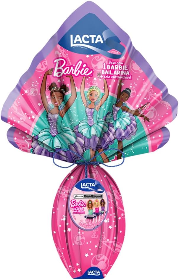 Ovo de Páscoa Lacta Barbie 166G