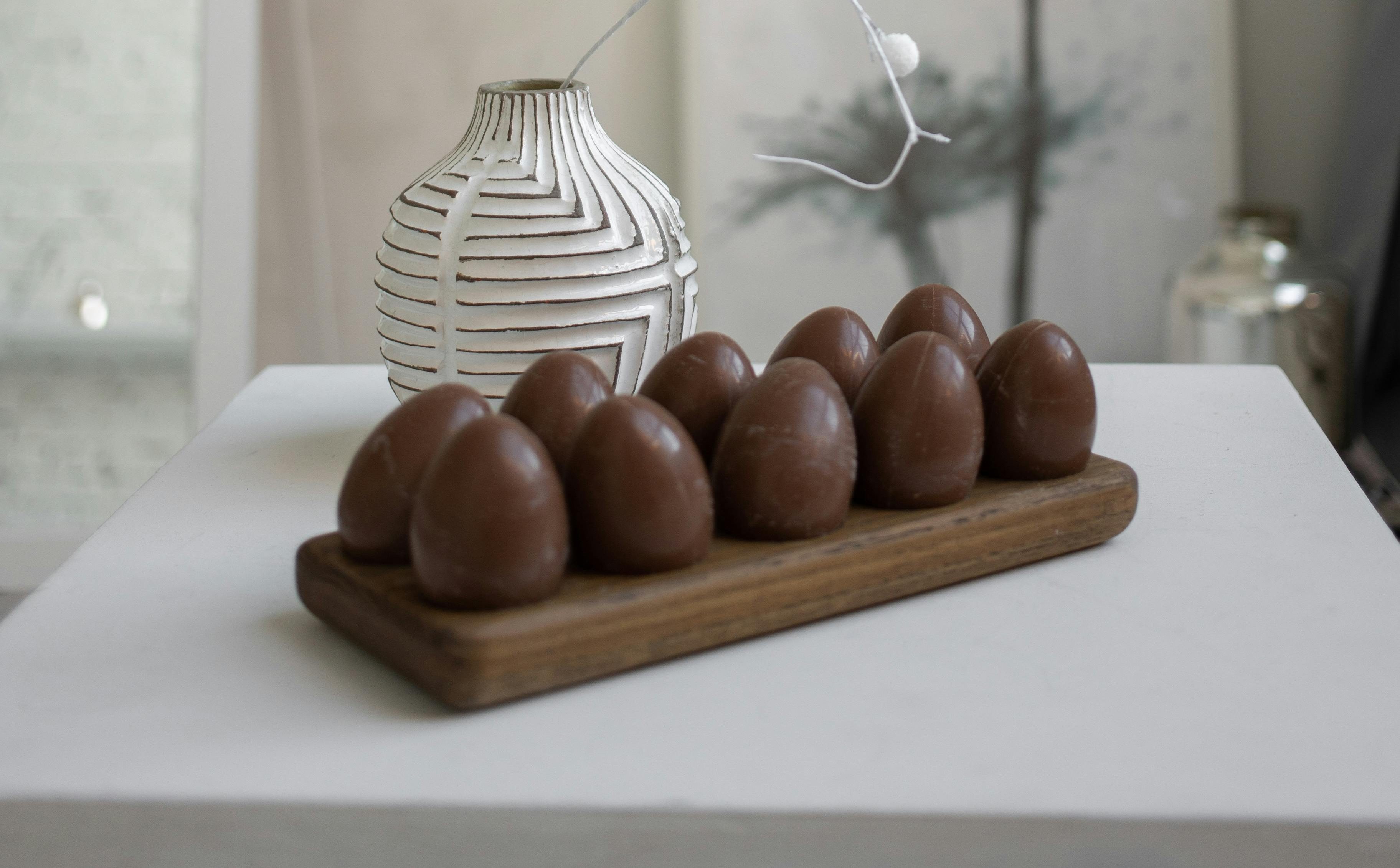 como temperar ovos de chocolate