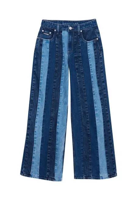 Cal&ccedil;a jeans listrada
