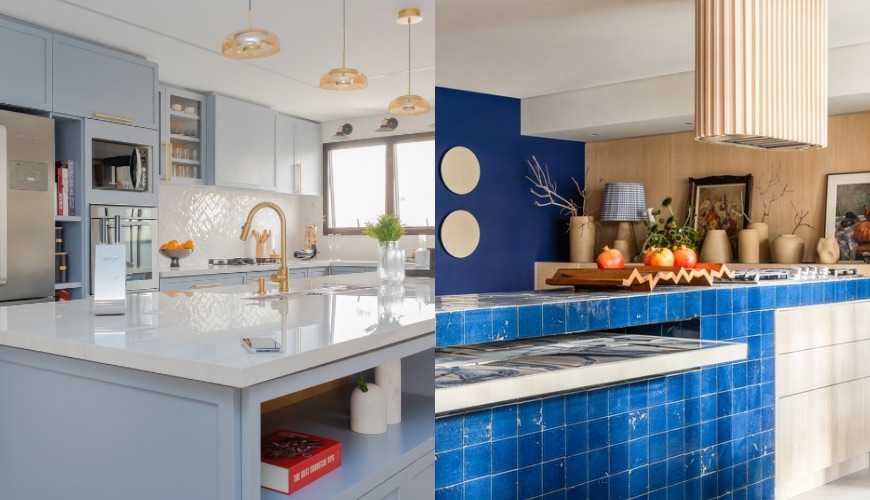 Cozinhas azuis: 14 inspirações para você se jogar na cor