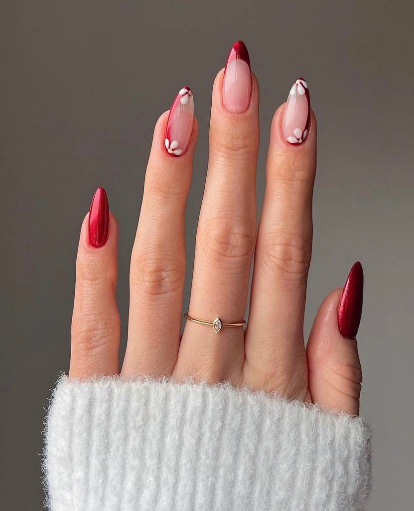 unhas vermelhas e elegantes