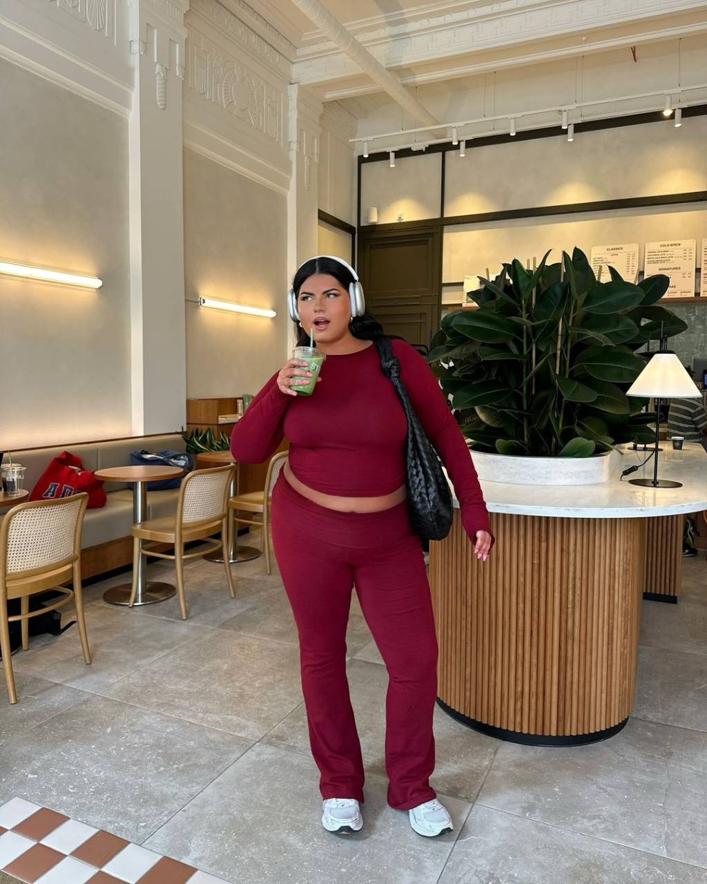 looks-estilosos-para-pilates Look plus size vinho