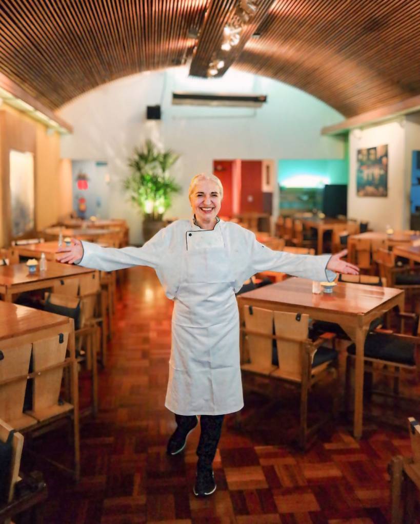 A chef Ina de Abreu, no restaurante Mestiço