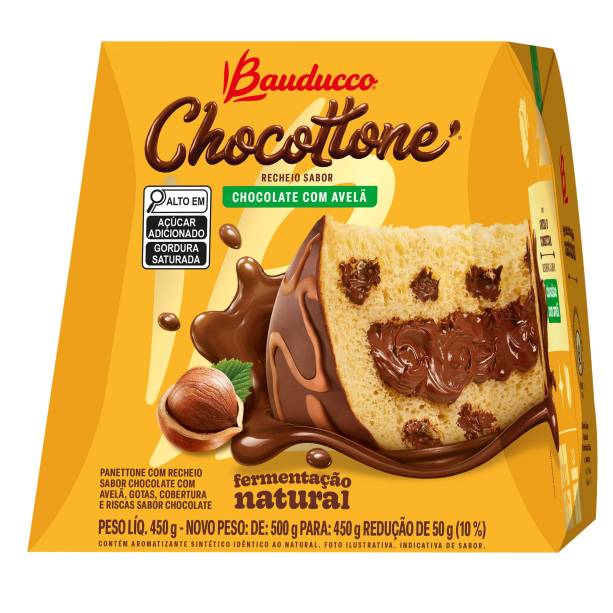 Bauducco - Chocottone Recheio Sabor Avelã (R$ 29,99 - 450g) Bauducco - Chocottone Recheio Sabor Avelã (R$ 29,99 - 450g)
