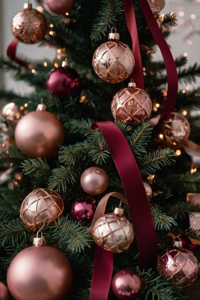 árvore-glamour-rose Quantos enfeites cabem em uma árvore de Natal? Decoradora explica
