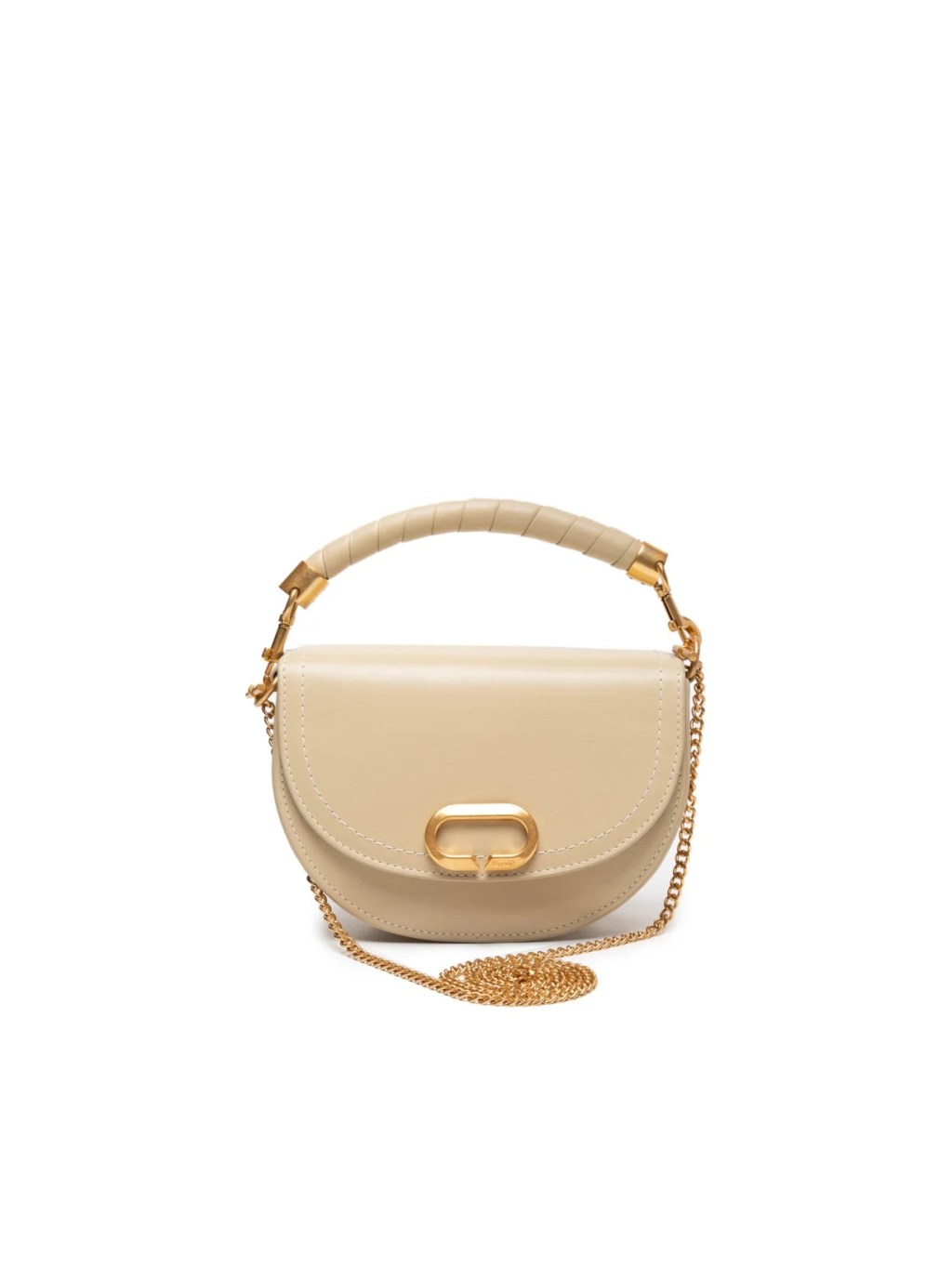 Bolsa de couro bege