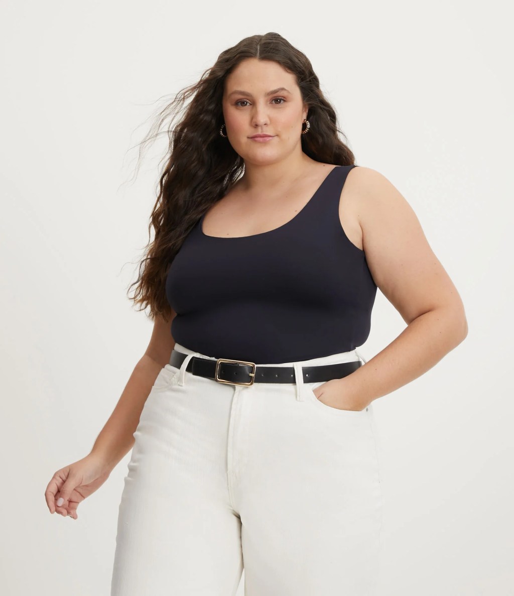 Regata plus size preta