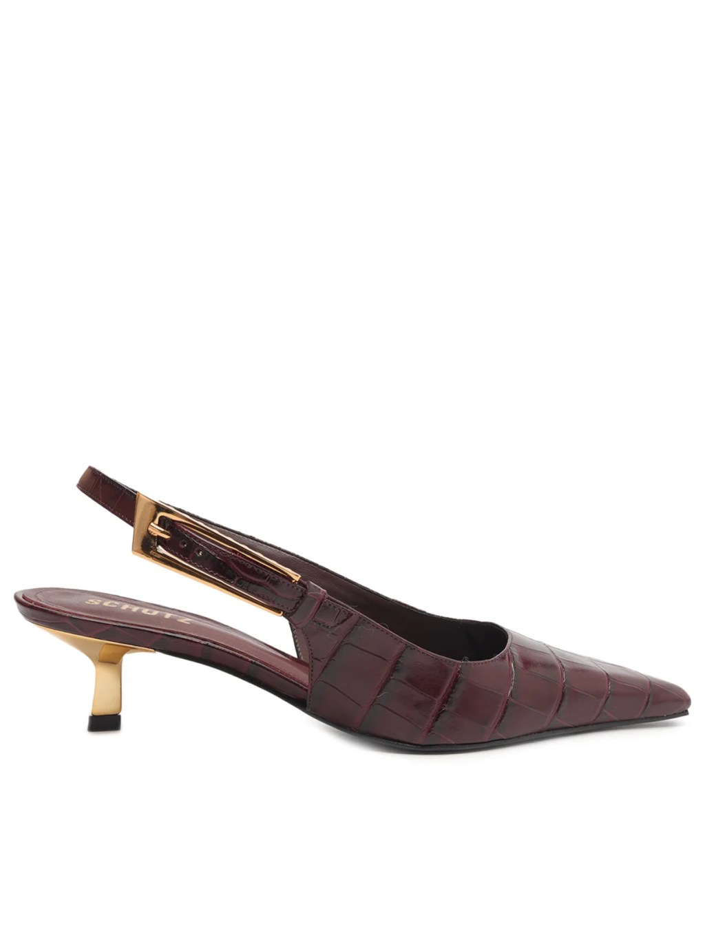 Salto slingback marrom