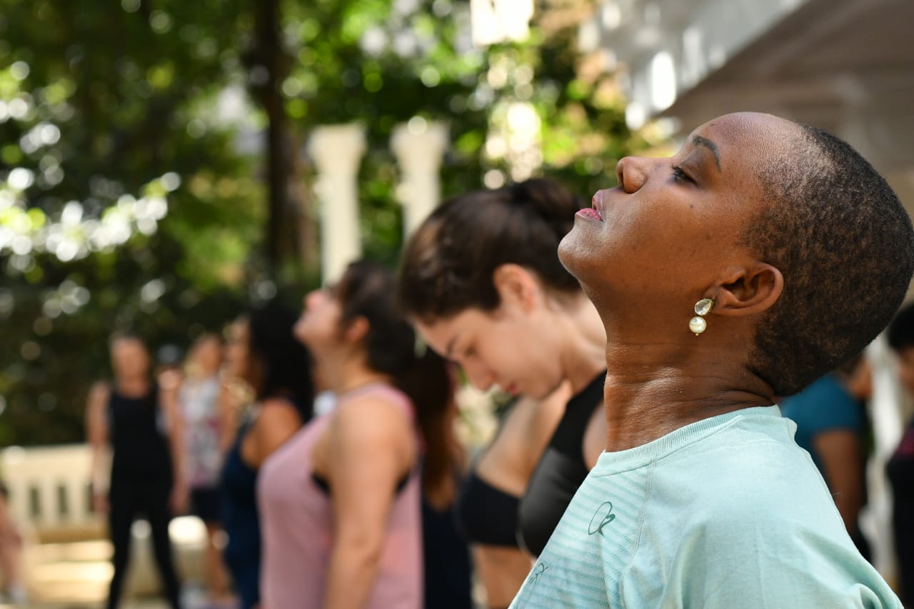 Participantes do evento se preparam para o Ballet Fly