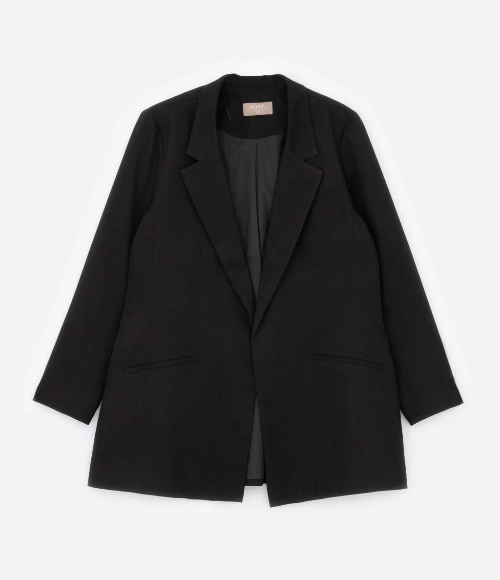 Blazer preto de couro