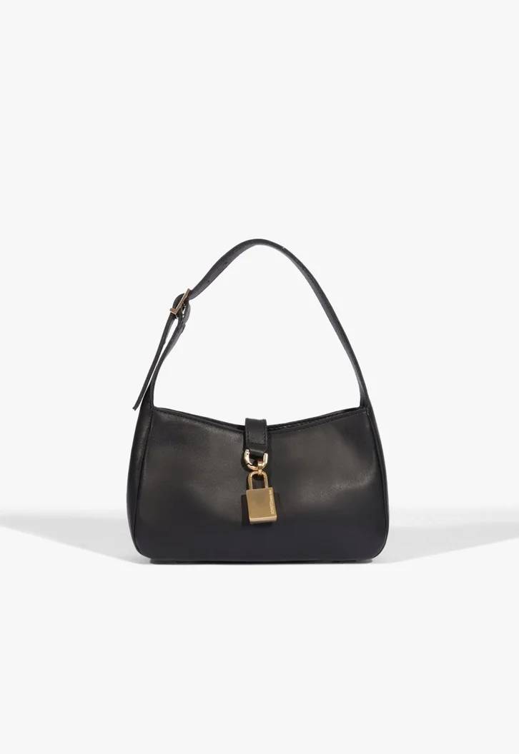 Bolsa de couro preta
