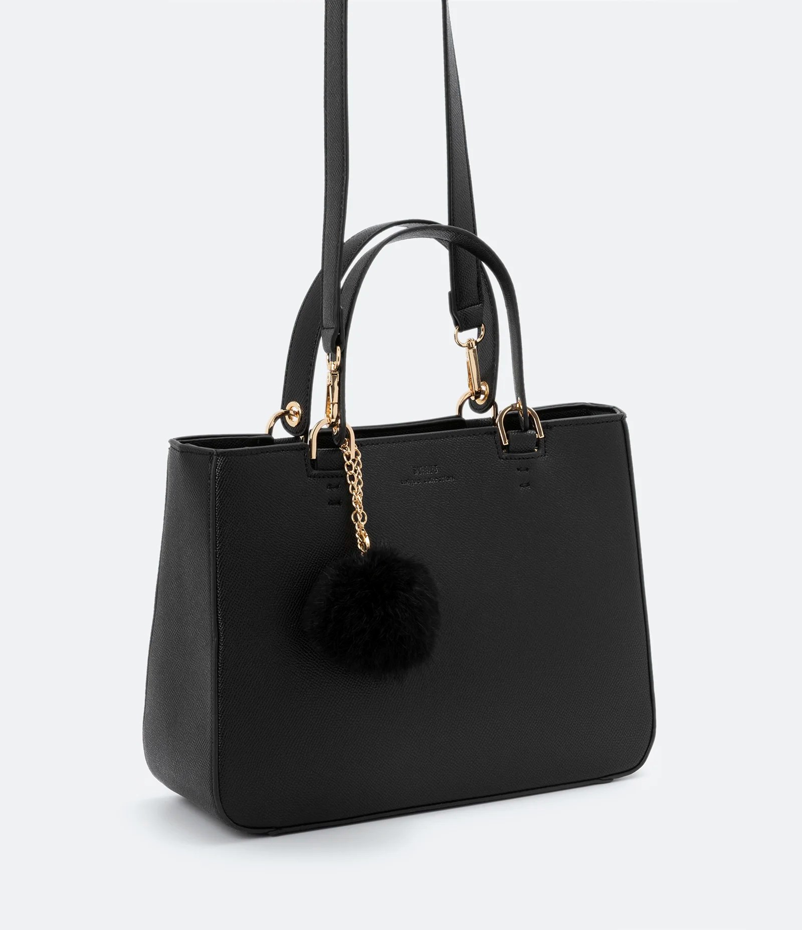 Bolsa de couro preta