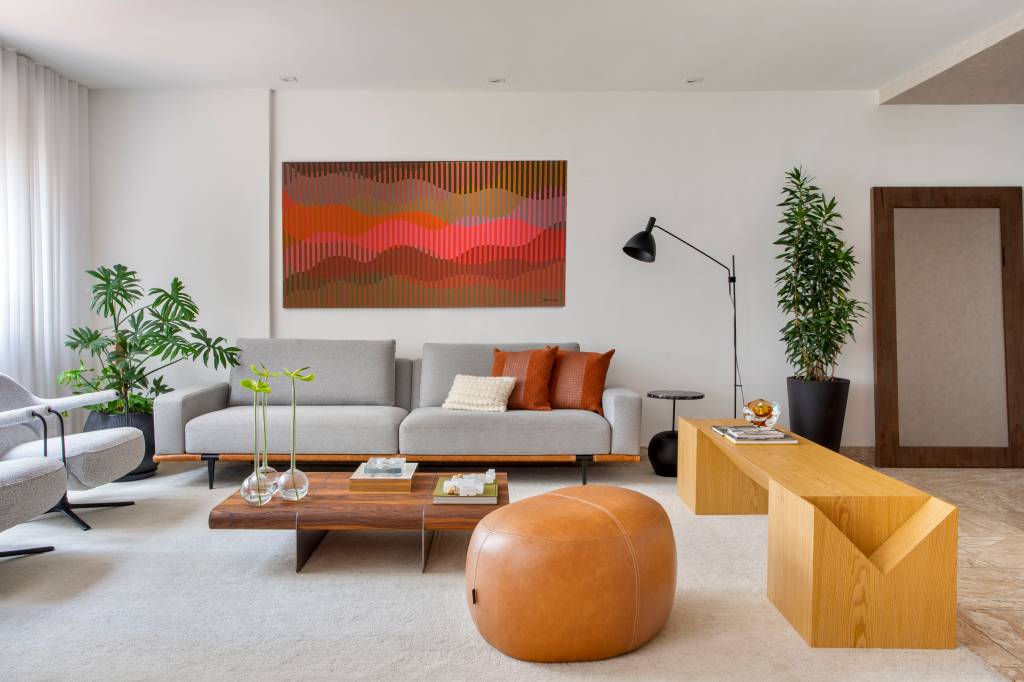 apartamento-sala-de-estar-clean Decoração de salas simples e sofisticadas