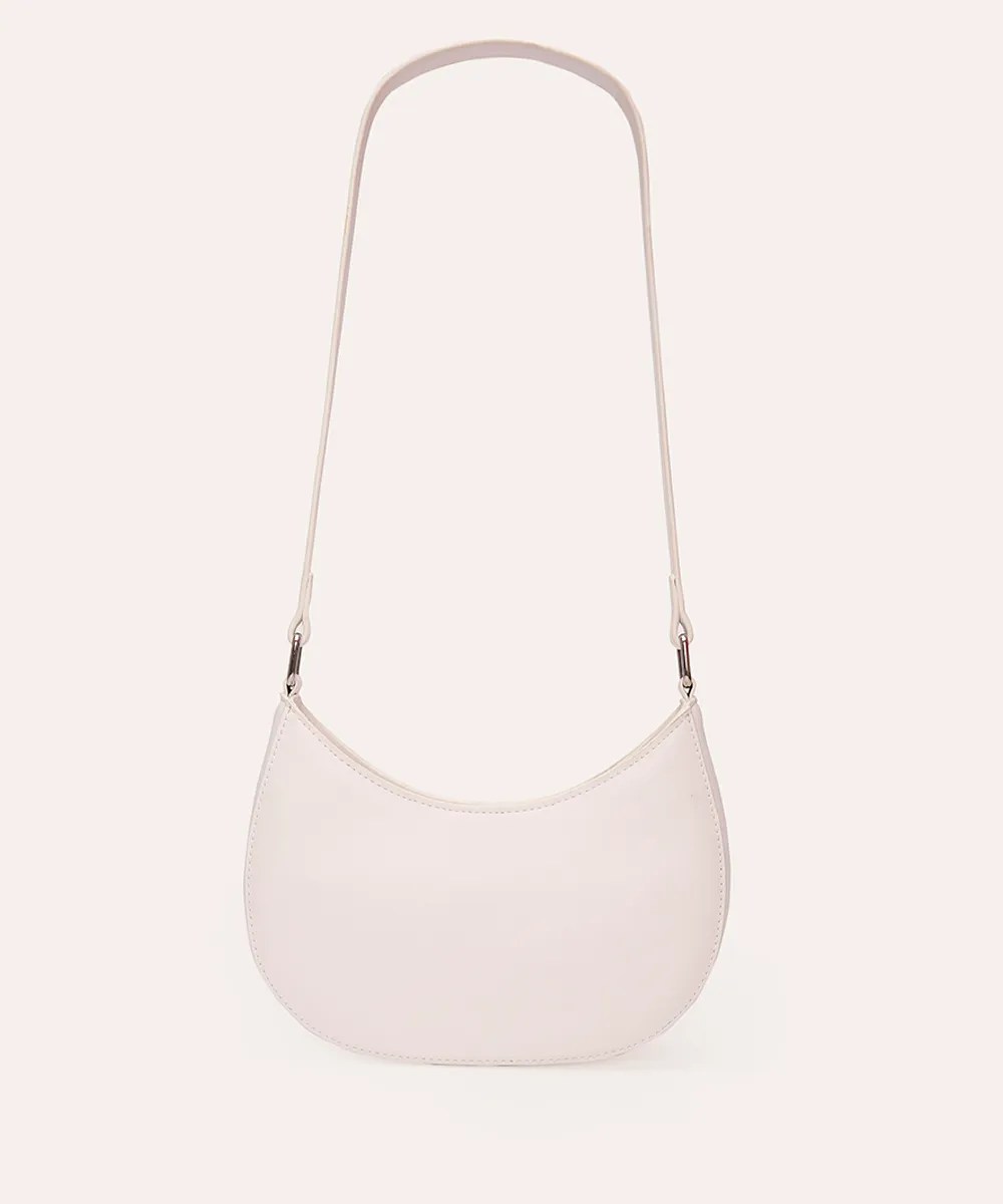 Bolsa branca de couro