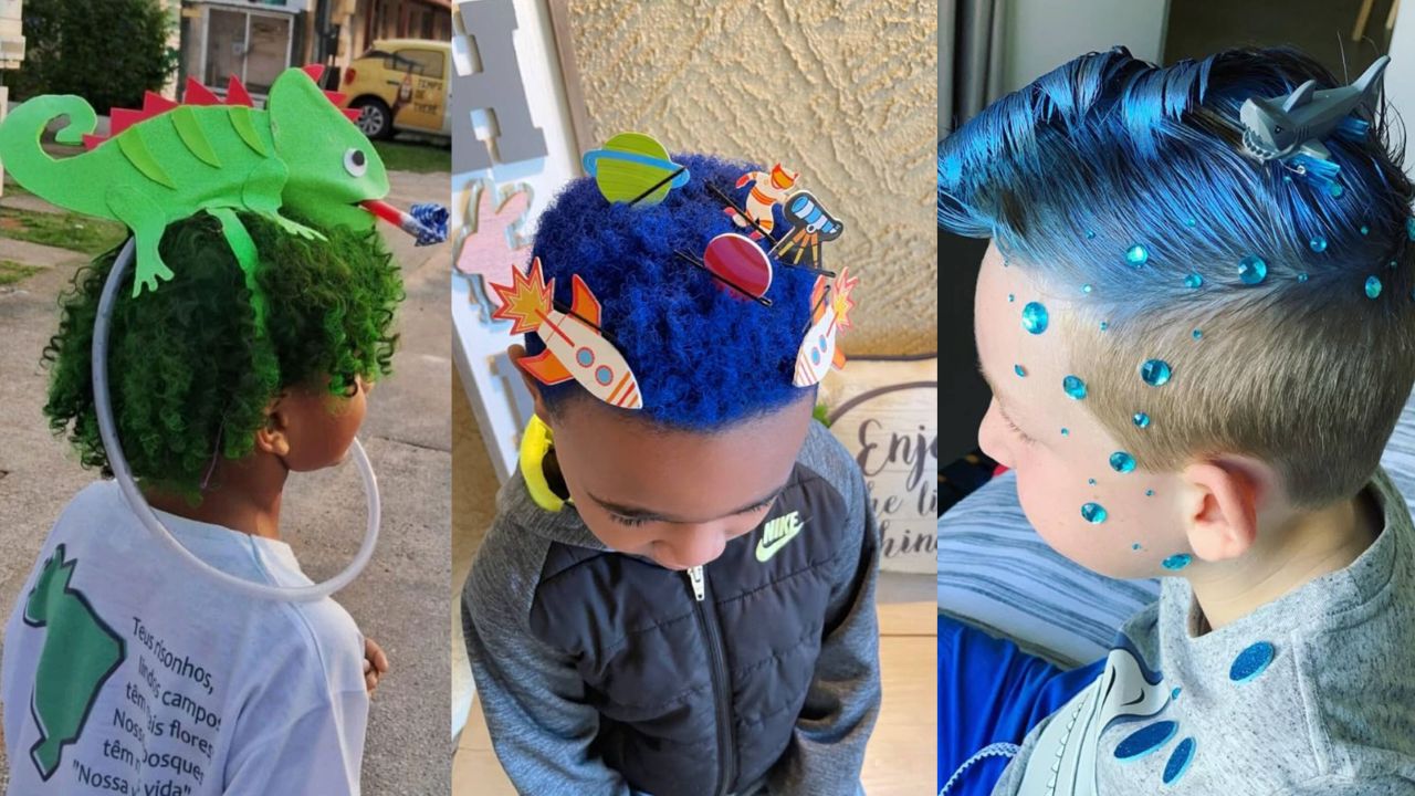 Confira seis inspirações de penteados para o Dia do Cabelo Maluco do seu filho