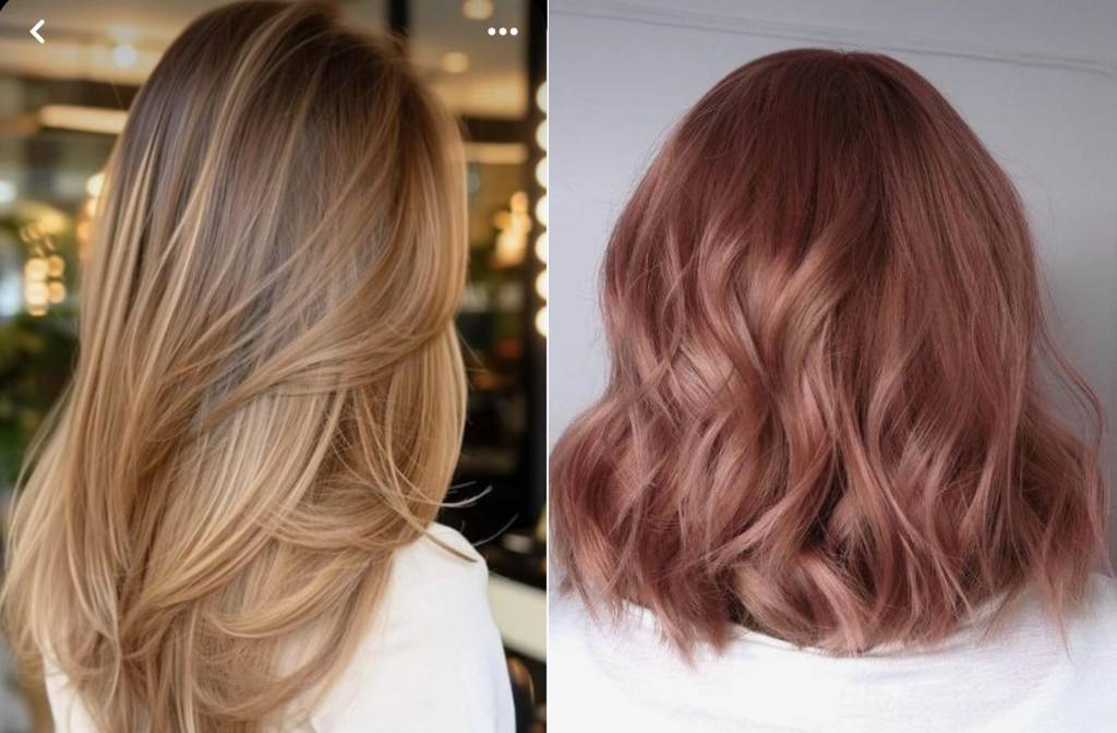 cabelos-outono-loiros-amanteigados Loiros amanteigados doce de leite e rose gold estão em alta no Outono 2025