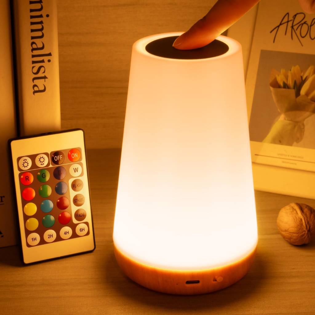 Auxmir Lâmpada de cabeceira de LED 13 cores