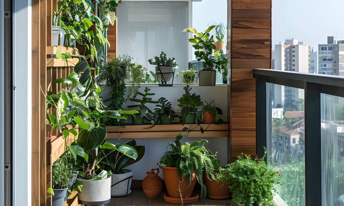 É possível fazer um belo jardim em varanda de apartamento