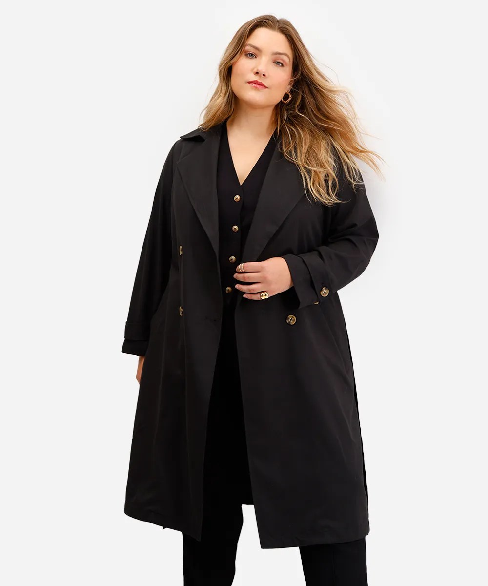 Trench coat preto