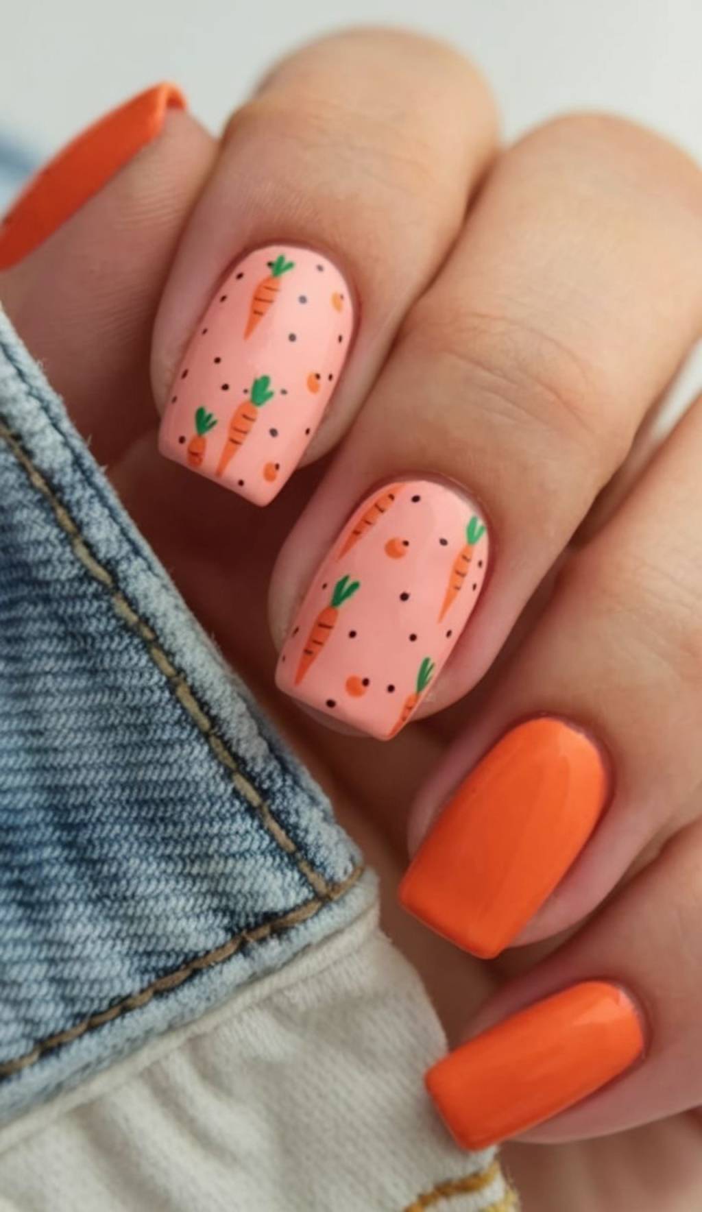 unhas-pascoa (5) Nail art inspirada em cenouras