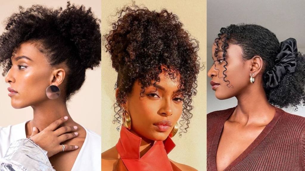 Coques para cabelos cacheados: 6 ideias lindas e elegantes