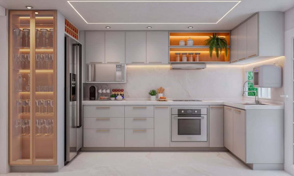 Mexer na iluminação dá outro toque à cozinha. Projeto assinado pela CQ Arquitetura