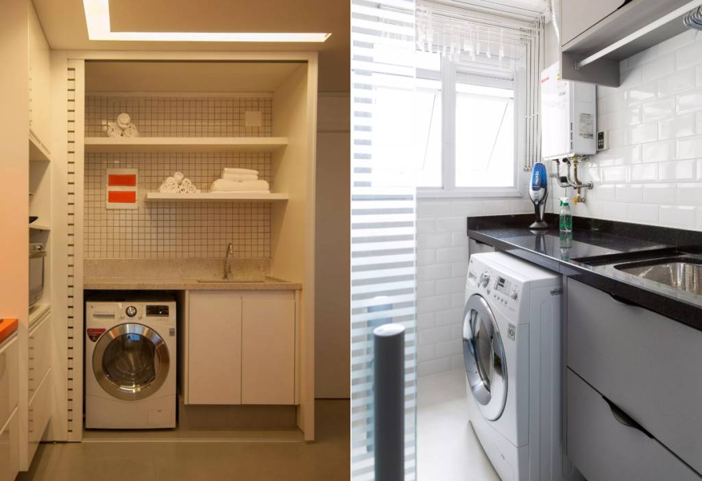 5 ideias de lavanderias pequenas que aproveitam cada centímetro