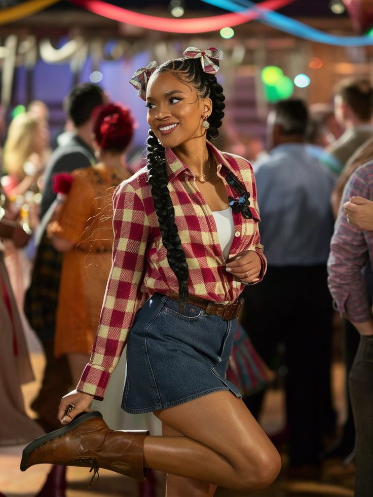 Look descolado com camisa xadrez para o S&atilde;o Jo&atilde;o.