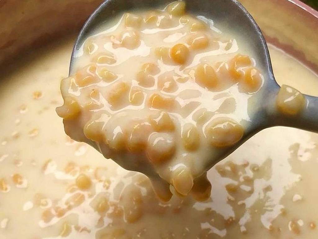 Canjica cremosa.