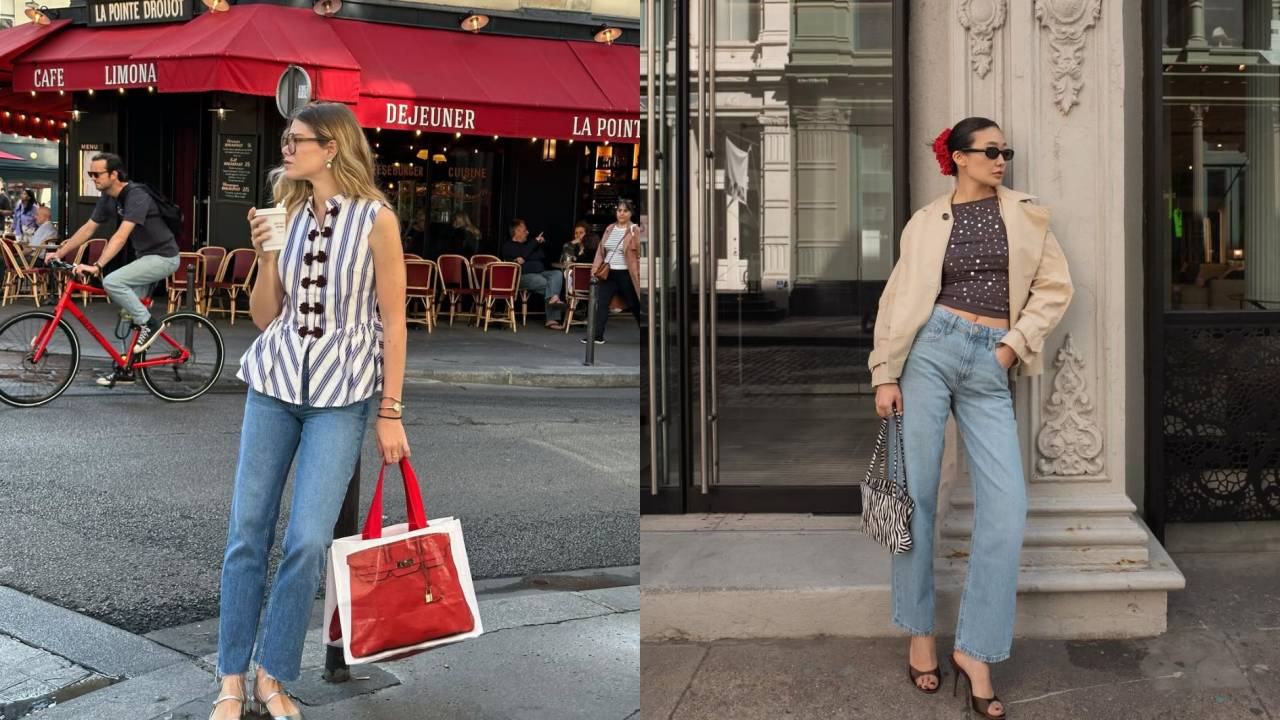 Ideias de looks com calça jeans reta