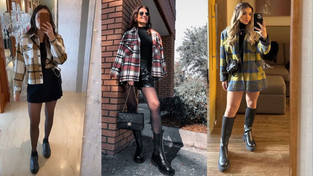 A jaqueta xadrez fica &oacute;tima nos looks de S&atilde;o Jo&atilde;o.