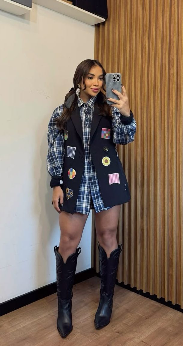 Camisa xadrez e vestido s&atilde;o op&ccedil;&otilde;es estilosas para festa junina