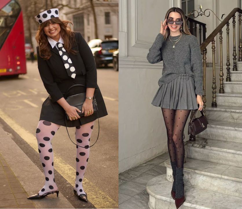 Adicionar meia-cal&ccedil;a de po&aacute; ao look pode ser uma estrat&eacute;gia para adicionar cor ao visual.