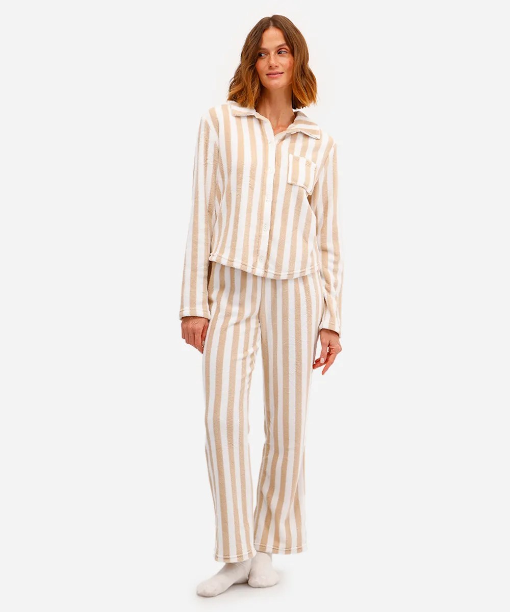 Pijama americano com listras