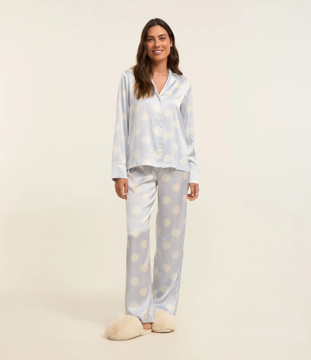 Pijama americano com estampa de lua