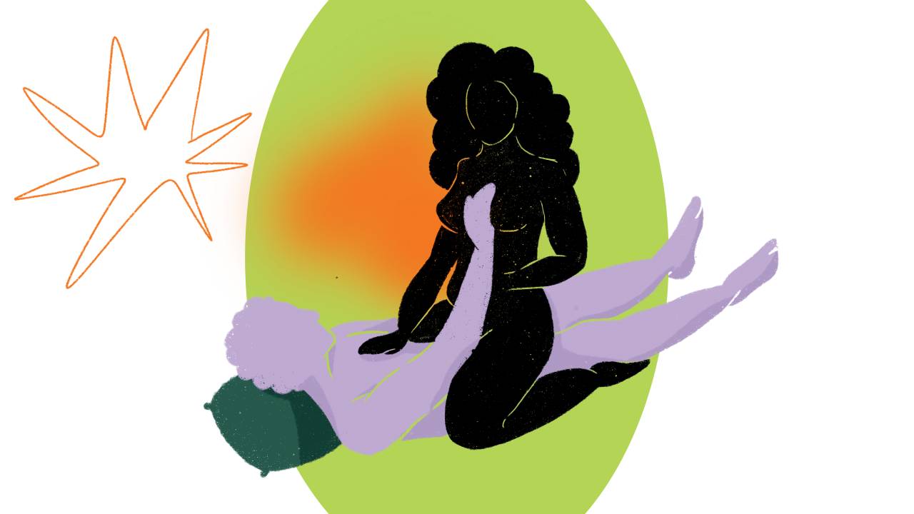 Posição sexual com a mulher por cima para chegar ao orgasmo mais facilmente