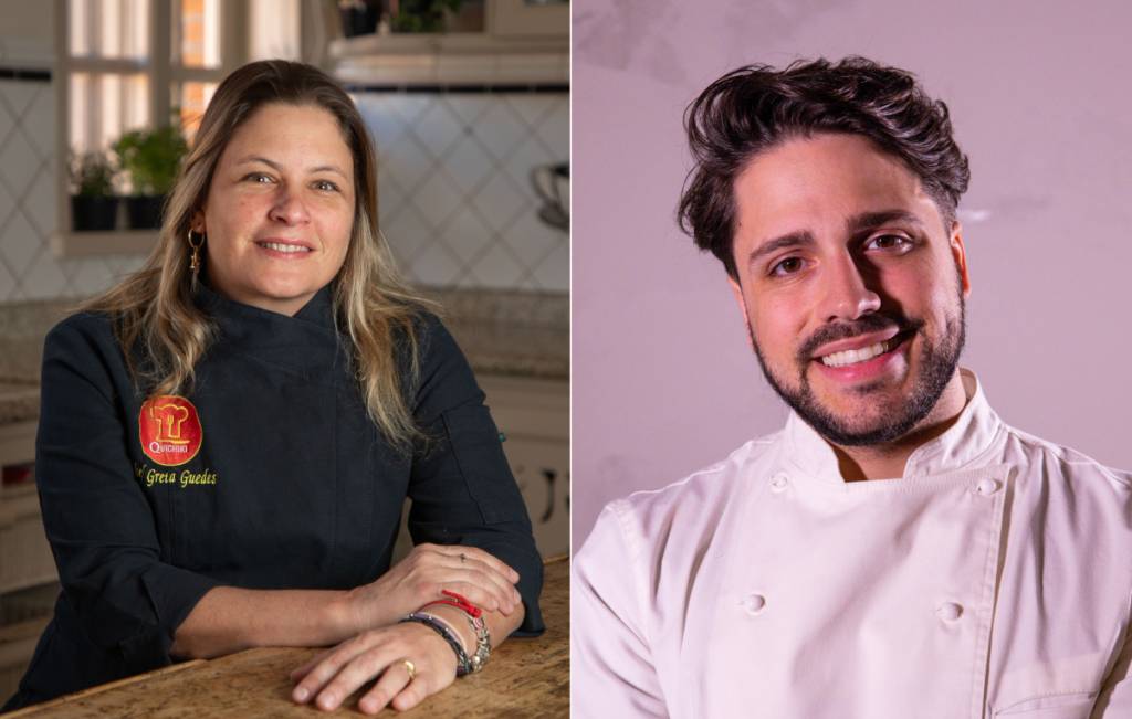 Os chefs Greta Guedes, do Quichiki! Tortas e Quiches, e Martin Casilli, do grupo Sky Hall