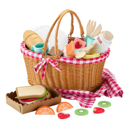 Brinquedo Primeira Infância - Cesta de Piquenique de Madeira - Fisher-Price