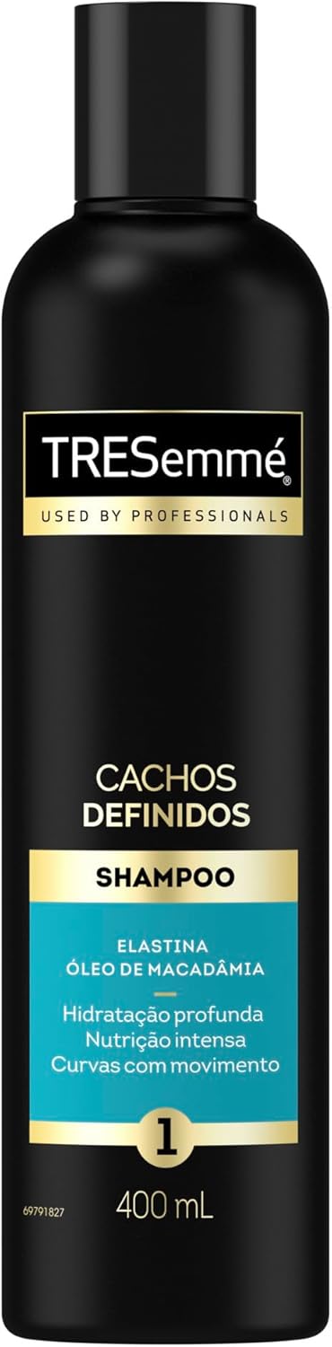 Imagem de shampoo baratinho para cabelos cacheados em embalagem preta