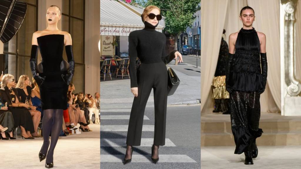 all-black-alta-costura-paris All black nunca esteve tão em alta