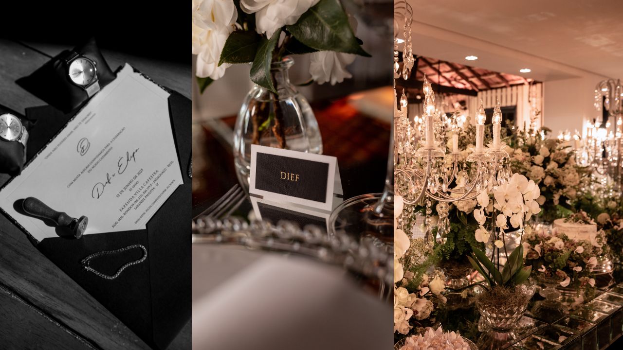 Vestidos e decora&ccedil;&atilde;o preto em casamento