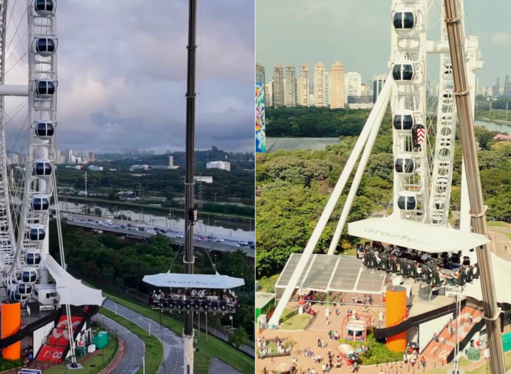 Esta é a 6ª vez que o Dinner in the Sky é realizado em São Paulo