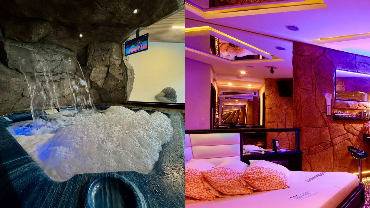 Imagens do motel Adventure representando mot&eacute;is n&atilde;o convencionais