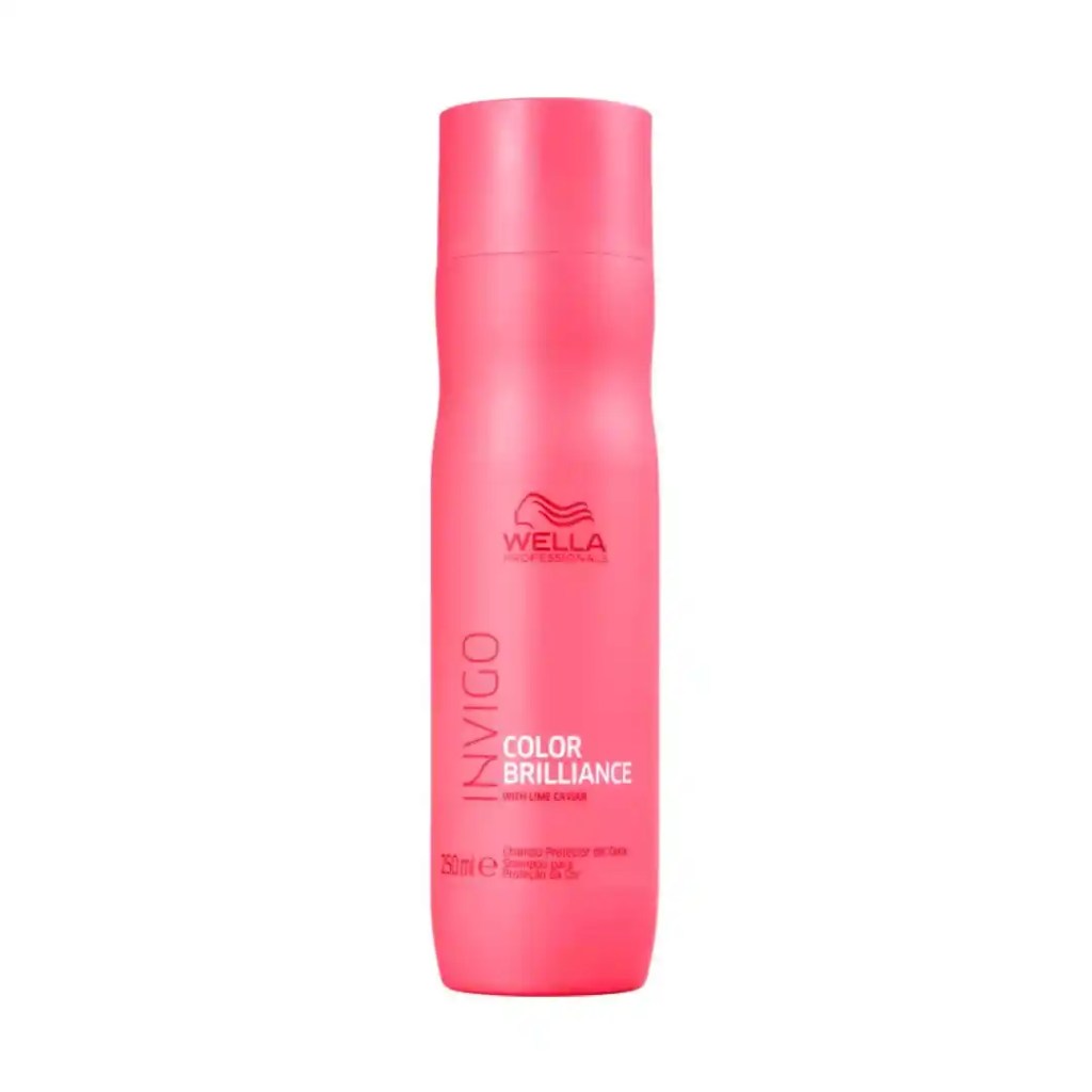 Embalagem do shampoo Invigo Color Brilliance da Wella para cabelos coloridos