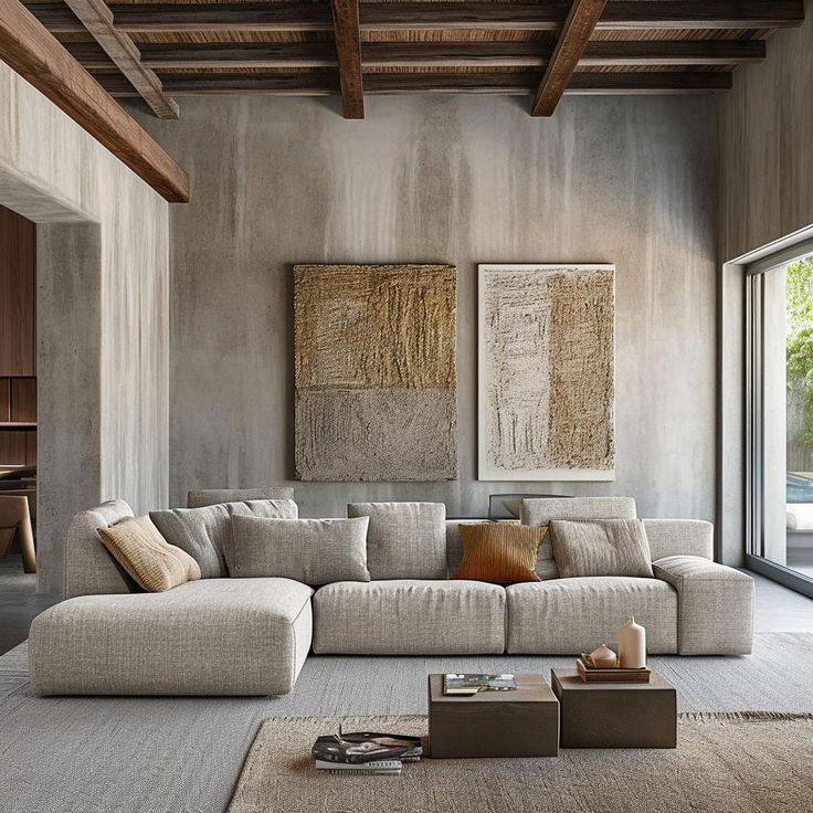 O sof&aacute; de linho traz o aconchego necess&aacute;rio