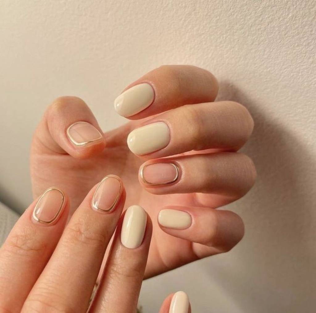 unhas-asiaticas (9) Imagem mostra nail art clean inspirada nas asiáticas.