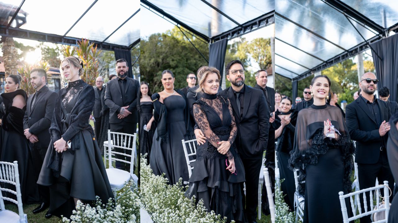 Vestidos e decora&ccedil;&atilde;o preto em casamento
