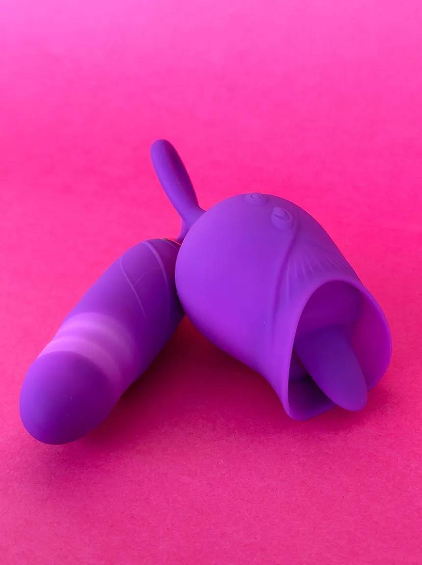 Imagem de vibrador sugador língua.