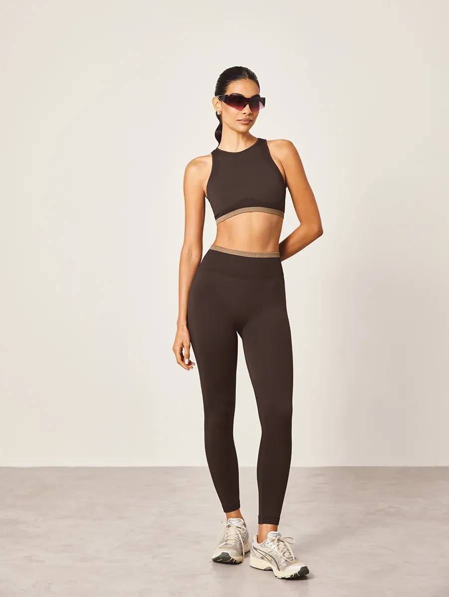 Calça legging marrom