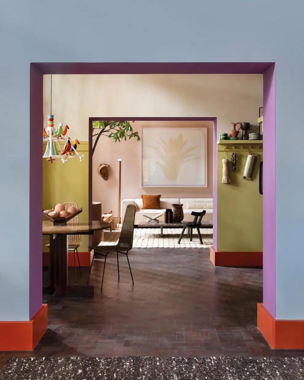 Parede com duas cores na casacor 2025